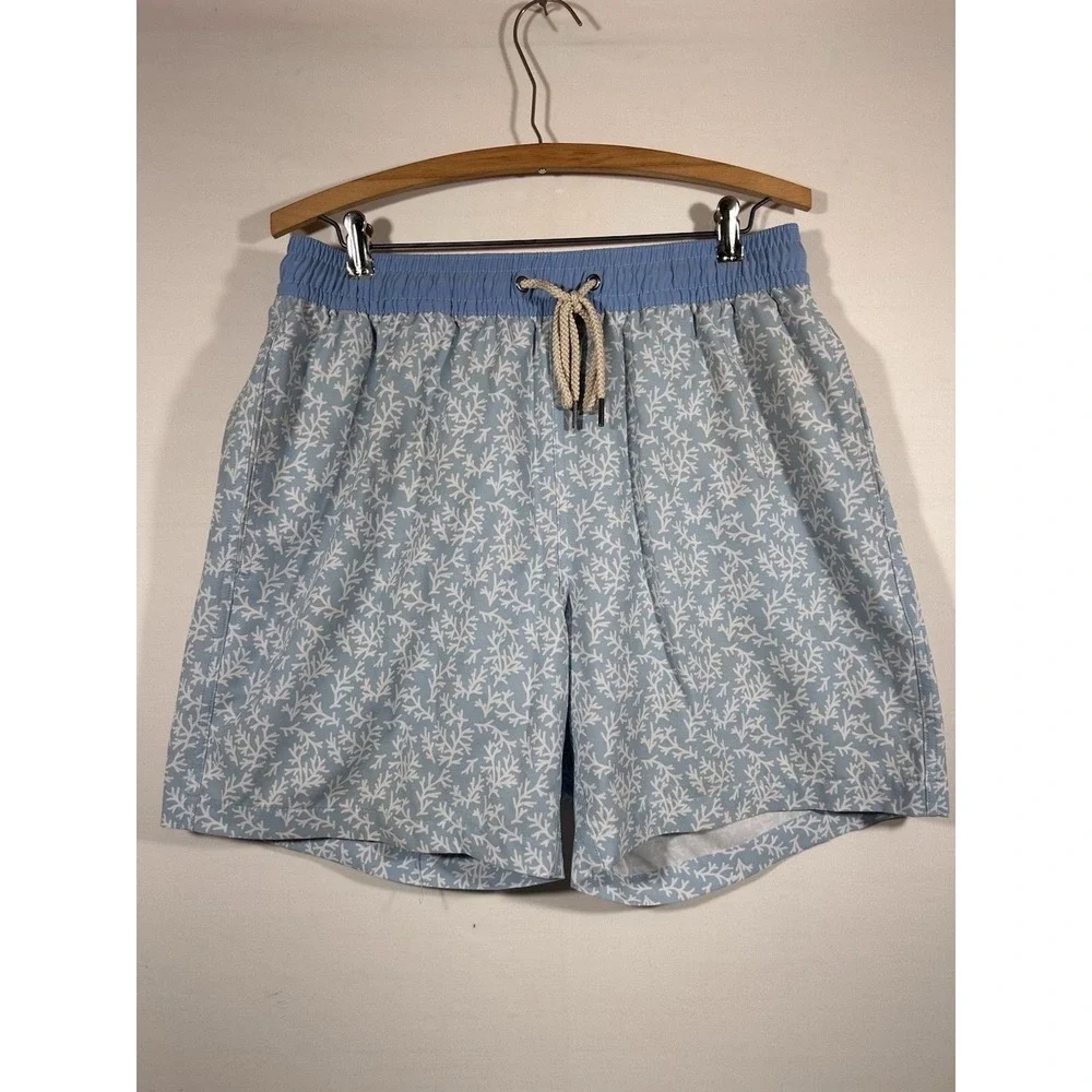 Fair Harbor Swim Trunks Mens XL Blue Lined Coastal Beach Resortwear Shorts